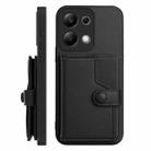 For Redmi Note 13 Pro 4G Global Button Card Bag RFID Anti-theft Phone Case(Black) - 2