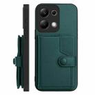 For Redmi Note 13 Pro 4G Global Button Card Bag RFID Anti-theft Phone Case(Green) - 2
