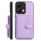 For Redmi Note 13 Pro 4G Global Button Card Bag RFID Anti-theft Phone Case(Purple) - 2