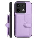 For Redmi Note 13 Pro 5G Button Card Bag RFID Anti-theft Phone Case(Purple) - 2