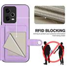 For Redmi Note 12 Pro 5G Global Button Card Bag RFID Anti-theft Phone Case(Purple) - 3