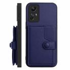 For Redmi Note 12S 4G Global Button Card Bag RFID Anti-theft Phone Case(Blue) - 2