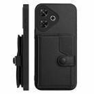 For Redmi Note 13R / 13 4G Button Card Bag RFID Anti-theft Phone Case(Black) - 2