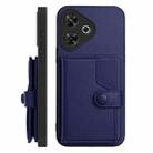 For Redmi Note 13R / 13 4G Button Card Bag RFID Anti-theft Phone Case(Blue) - 2