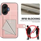 For Redmi Turbo 4 Pro / Xiaomi Poco F7 Button Card Bag RFID Anti-theft Phone Case(Pink) - 3
