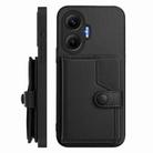 For Redmi Turbo 4 Pro / Xiaomi Poco F7 Button Card Bag RFID Anti-theft Phone Case(Black) - 2