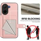 For Redmi A5 4G 171.7mm / Xiaomi Poco C71 Button Card Bag RFID Anti-theft Phone Case(Pink) - 3
