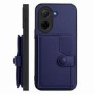 For Redmi A5 4G 171.7mm / Xiaomi Poco C71 Button Card Bag RFID Anti-theft Phone Case(Blue) - 2