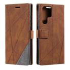 For Samsung Galaxy S25 Ultra 5G Skin Feel Splicing Leather Phone Case(Brown) - 2