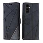 For Samsung Galaxy S25+ 5G Skin Feel Splicing Leather Phone Case(Black) - 2