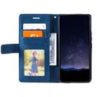 For Samsung Galaxy S25 5G Skin Feel Splicing Leather Phone Case(Blue) - 3