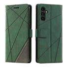 For Samsung Galaxy S25 5G Skin Feel Splicing Leather Phone Case(Green) - 2