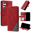 For Samsung Galaxy A16 5G Skin Feel Splicing Leather Phone Case(Red) - 1