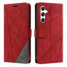 For Samsung Galaxy A16 5G Skin Feel Splicing Leather Phone Case(Red) - 2