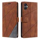 For Samsung Galaxy A06 4G Skin Feel Splicing Leather Phone Case(Brown) - 2