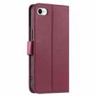 For iPhone 7 / 8 / SE 2022 Ring Buckle Rhombic Leather Phone Case(Red) - 3