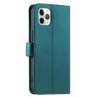 For iPhone 11 Pro Max Ring Buckle Rhombic Leather Phone Case(Green) - 3