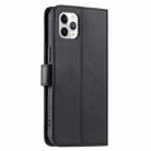 For iPhone 11 Pro Max Ring Buckle Rhombic Leather Phone Case(Black) - 3