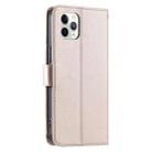 For iPhone 11 Pro Max Ring Buckle Rhombic Leather Phone Case(Rose Gold) - 3