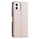 For iPhone 11 Ring Buckle Rhombic Leather Phone Case(Rose Gold) - 3