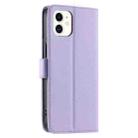 For iPhone 11 Ring Buckle Rhombic Leather Phone Case(Purple) - 3
