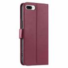 For iPhone 7 Plus / 8 Plus Ring Buckle Rhombic Leather Phone Case(Red) - 3