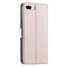 For iPhone 7 Plus / 8 Plus Ring Buckle Rhombic Leather Phone Case(Rose Gold) - 3