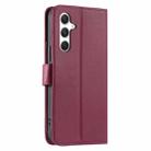 For Samsung Galaxy S24 5G Ring Buckle Rhombic Leather Phone Case(Red) - 3