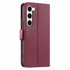 For Samsung Galaxy S23+ 5G Ring Buckle Rhombic Leather Phone Case(Red) - 3