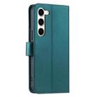 For Samsung Galaxy S23+ 5G Ring Buckle Rhombic Leather Phone Case(Green) - 3