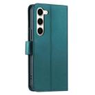 For Samsung Galaxy S23 5G Ring Buckle Rhombic Leather Phone Case(Green) - 3