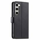 For Samsung Galaxy S23 5G Ring Buckle Rhombic Leather Phone Case(Black) - 3