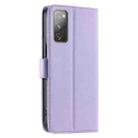 For Samsung Galaxy S20 FE Ring Buckle Rhombic Leather Phone Case(Purple) - 3