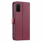 For Samsung Galaxy S20+ Ring Buckle Rhombic Leather Phone Case(Red) - 3