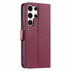 For Samsung Galaxy S25 Ultra 5G Ring Buckle Rhombic Leather Phone Case(Red) - 3