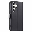For Samsung Galaxy S25 Ultra 5G Ring Buckle Rhombic Leather Phone Case(Black) - 3