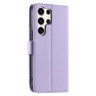 For Samsung Galaxy S25 Ultra 5G Ring Buckle Rhombic Leather Phone Case(Purple) - 3