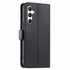 For Samsung Galaxy S25 5G Ring Buckle Rhombic Leather Phone Case(Black) - 3