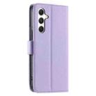 For Samsung Galaxy S25 5G Ring Buckle Rhombic Leather Phone Case(Purple) - 3