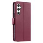 For Samsung Galaxy S25+ 5G Ring Buckle Rhombic Leather Phone Case(Red) - 3