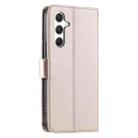 For Samsung Galaxy S25+ 5G Ring Buckle Rhombic Leather Phone Case(Rose Gold) - 3