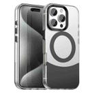 For iPhone 16 Pro Max Color Blocking Series MagSafe Magnetic PC Hybrid TPU Phone Case(Black) - 1