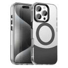 For iPhone 16 Pro Color Blocking Series MagSafe Magnetic PC Hybrid TPU Phone Case(Black) - 1