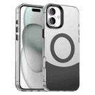 For iPhone 16 Plus Color Blocking Series MagSafe Magnetic PC Hybrid TPU Phone Case(Black) - 1