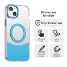 For iPhone 15 Color Blocking Series MagSafe Magnetic PC Hybrid TPU Phone Case(Blue) - 2