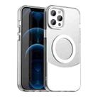 For iPhone 14 Pro Color Blocking Series MagSafe Magnetic PC Hybrid TPU Phone Case(White) - 1