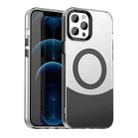 For iPhone 14 Pro Color Blocking Series MagSafe Magnetic PC Hybrid TPU Phone Case(Black) - 1