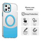 For iPhone 14 Pro Max Color Blocking Series MagSafe Magnetic PC Hybrid TPU Phone Case(Blue) - 2