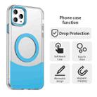 For iPhone 11 Pro Max Color Blocking Series MagSafe Magnetic PC Hybrid TPU Phone Case(Blue) - 2