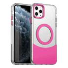 For iPhone 11 Pro Color Blocking Series MagSafe Magnetic PC Hybrid TPU Phone Case(Red) - 1